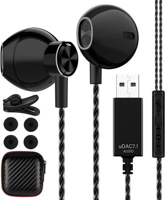 Computer Headset with Microphone for PC PS4 Black