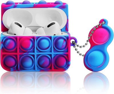 AirPods Pro Case, HGCXING Pop Bubble Fidget Sensory for Apple AirPods Pro Purple Blue