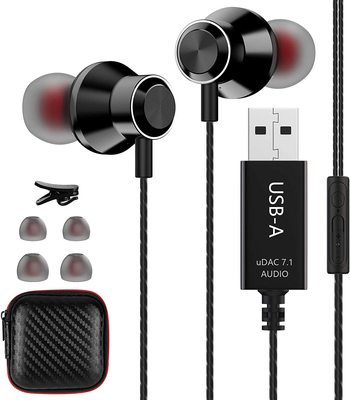 USB Headset with Microphone for PC Black