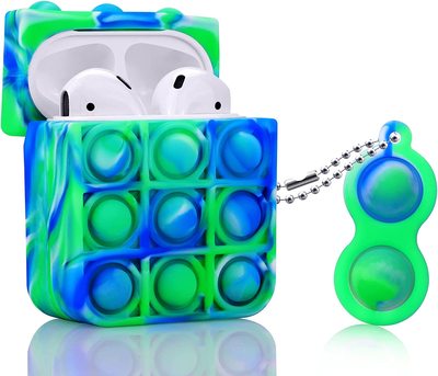 HGCXING for AirPods Case Cute Pop Fidget Sensory for AirPods 2nd Green Blue