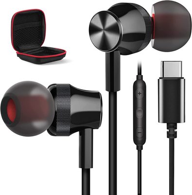 USB C Headphone for Samsung A53 Black
